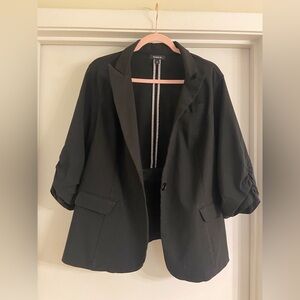 Torrid - Black Lexington Blazer, Ruched Sleeves, 2X
